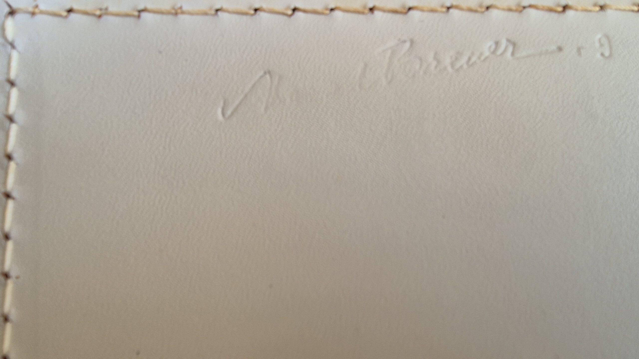 KNOLL International Chair — Rindkernleder weiß, signiert – Bild 8