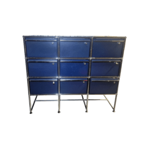 USM Haller Highboard 3x3, 9 Auszüge (3 verschließbar) stahlblau