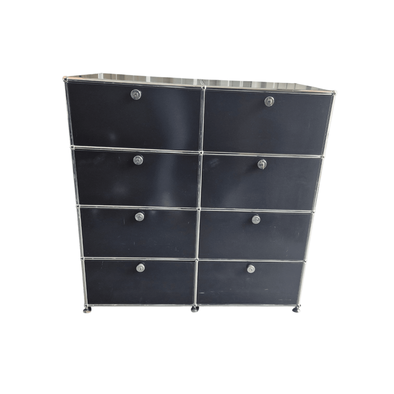 Original USM Haller Highboard 4x2 mit 8 Auszügen graphitschwarz gebraucht