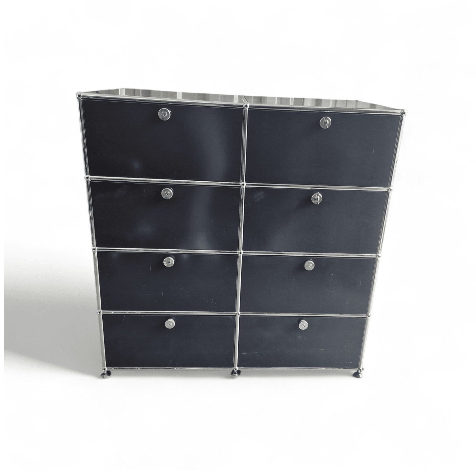 Original USM Haller Highboard 4x2 mit 8 Auszügen graphitschwarz gebraucht – Bild 3