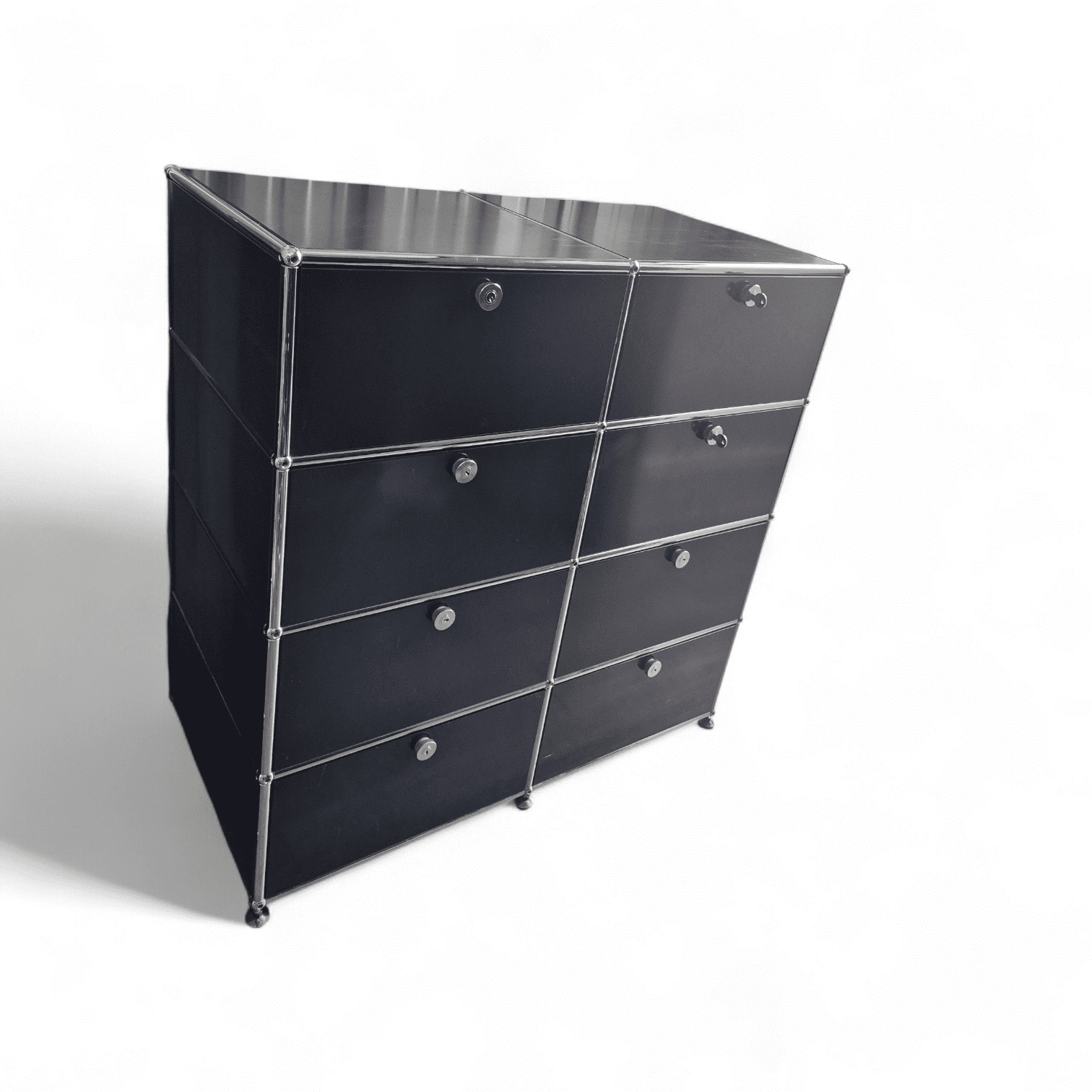 Original USM Haller Highboard 4x2 mit 8 Auszügen graphitschwarz gebraucht – Bild 5