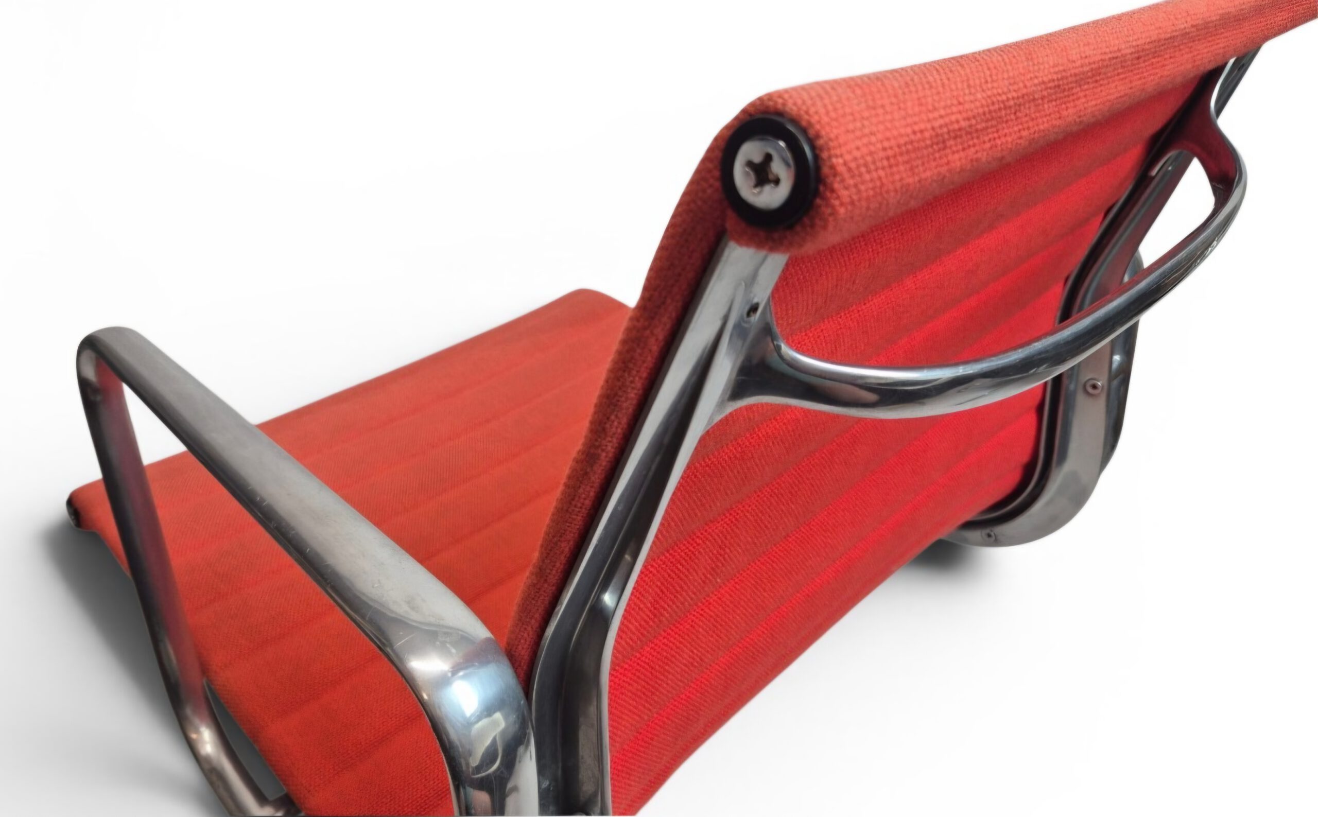 VITRA Eames Aluminium Chair EA 108 gebraucht Orange – Hopsak, Aluminiumgestell – Bild 9
