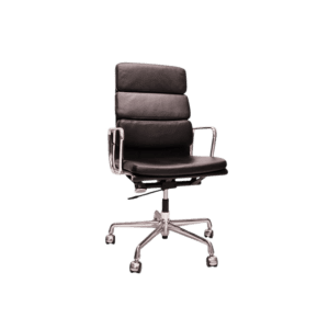 VITRA Eames Aluminium Chair EA 219, Leder, schwarz