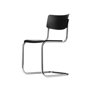 Original THONET S43 Stuhl schwarz Buche gebeizt Freischwinger Designklassiker