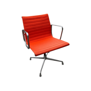 Original VITRA Eames Aluminium Chair EA 108 Hopsak orange